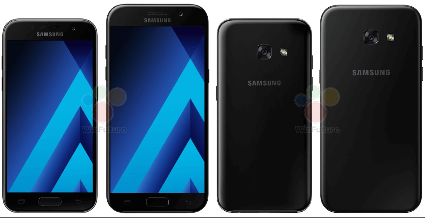 Samsung Galaxy A3 2017 and Galaxy A5 2017 Leak in Press Renders