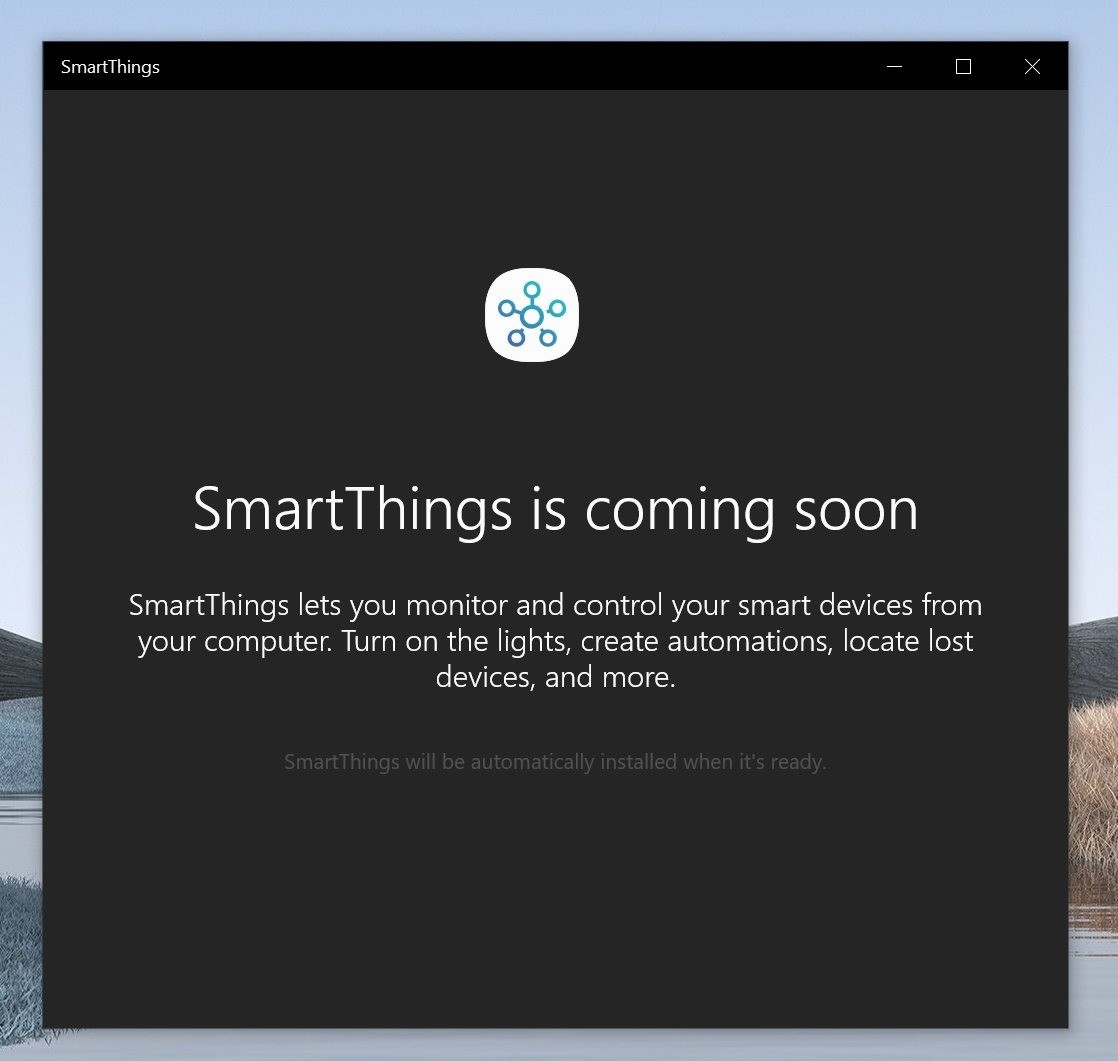 samsung smartthings windows 10 download