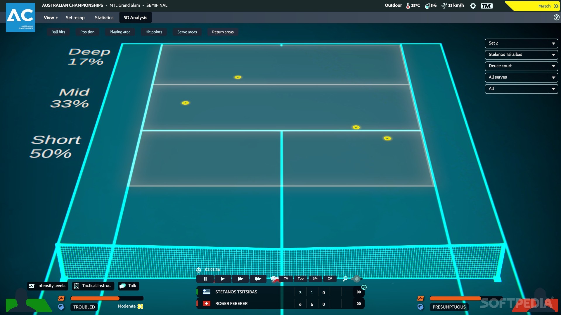 tactics in tennis manager game