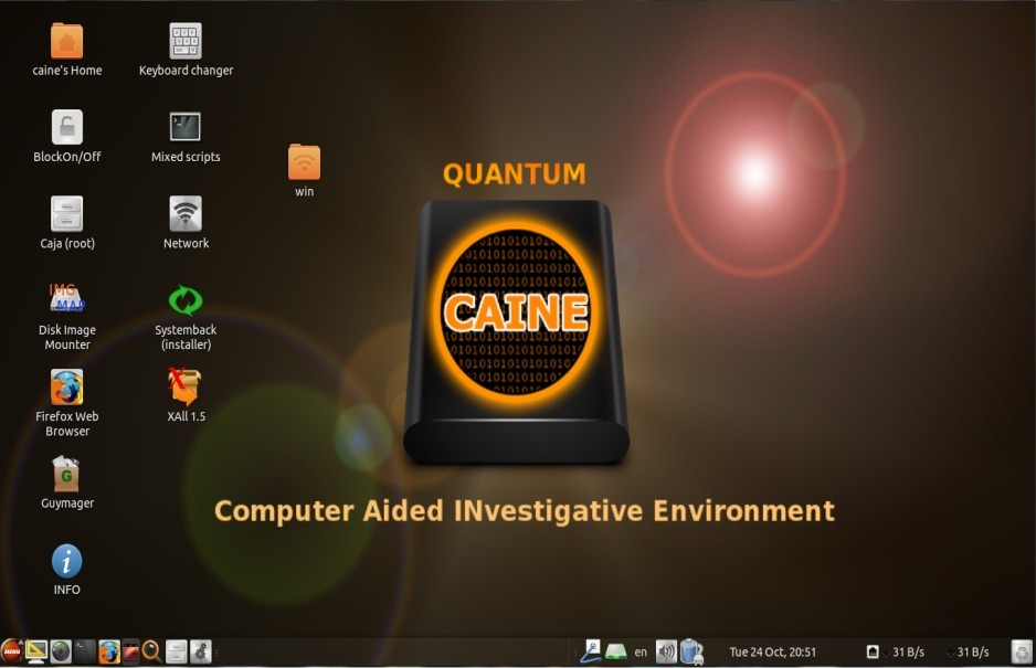 Ubuntu Based Caine 9 0 Quantum Gnu Linux Operating System Lands