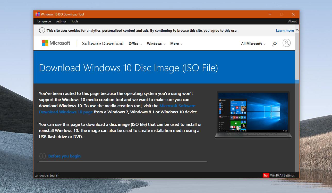 windows 10 download tool evaluation