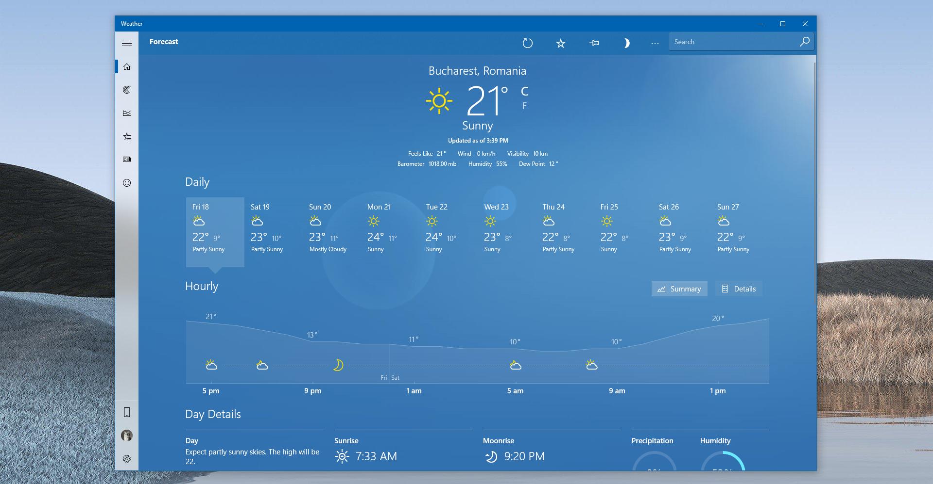 temperature in taskbar windows 10