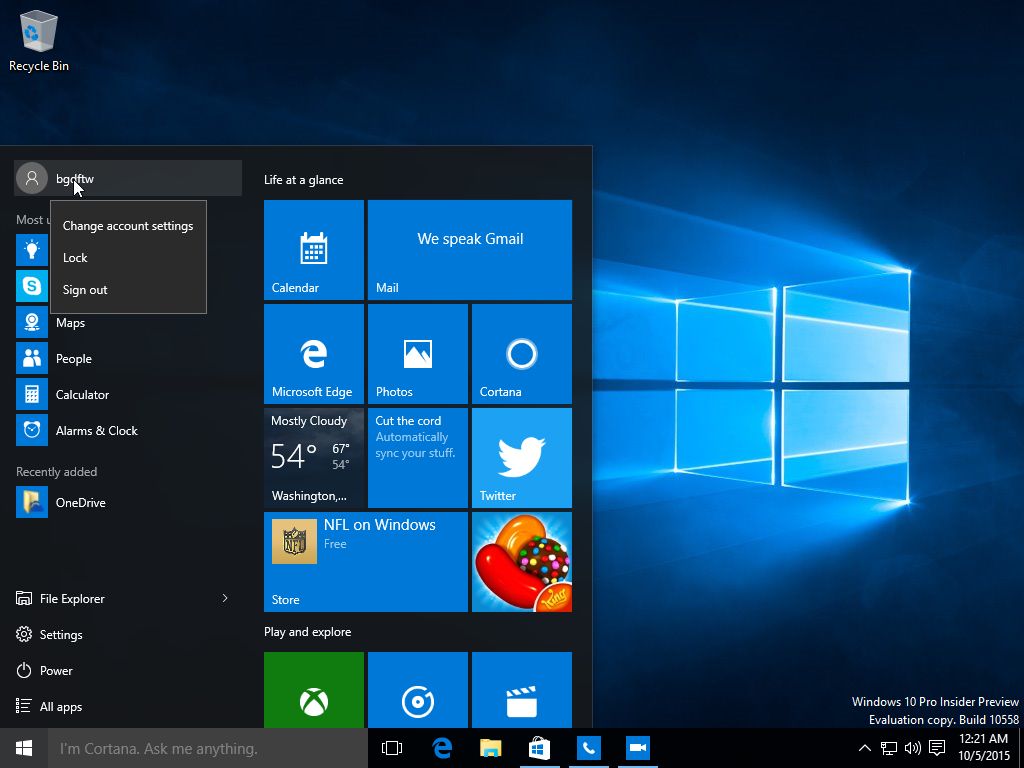 Windows 10 Start Menu Improved Again in Build 10558