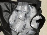 The meth was hidden inside a duffel bag