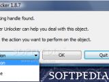 Unlocker can perform different operations with the selected file