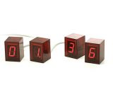 Fiery red Numbers clock