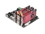 ATI Radeon HD 3850 graphics card in a quad ATI CrossFireX configuration on an AMD 790FX Chipset-based motherboard
