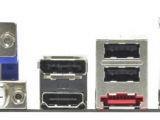 ASRock H67M-GE/HT LGA 1155 Sandy Bridge motherboard back panel
