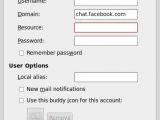 Setting up Facebook Chat in Pidgin, step 1: basic account data