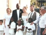 A photo of Rachel at her wedding in 2000