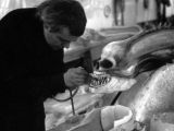 H. R. Giger working on the original Alien