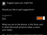 Windows Phone Store settings