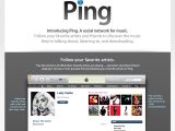 Apple promotes Ping putting Lady Gaga at the top of the advertisment (screenshot)