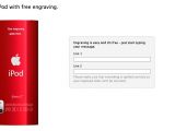 Apple offers the option to add a free engraving for any iPod purchased, including (PRODUCT) RED versions