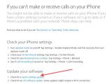 Support article mentioning potential phone calls problem