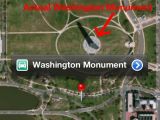 Relocated Washington monument