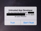 Untrusted App Developer prompt