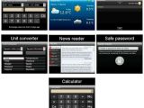 The 7 widgets included in the high-end package