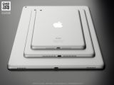 iPad Pro compared to current iPad models, back view (concept)