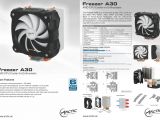 Arctic Freezer A30 CPU cooler for AMD CPUs specs sheet