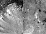 The dark materials that stain Vesta's surface