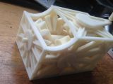 The 3D printed gearbox, angle view