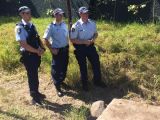Police officers helped rescue the child