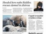 Newspaper documents how BatKid has saved the city of Gotham