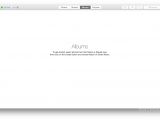 Photos for Mac: Albums invites you to "get started"