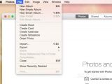 Photos for Mac: File menu