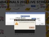 NBA finals streaming scam on Facebook