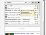 search results in BitTorrent Surf