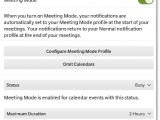 BlackBerry Calendar "Meeting Mode"