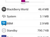 BlackBerry OS 10.3 - Wi-Fi Usage Stats