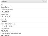 BlackBerry OS 10.3 OS version