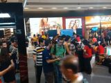 Crowds in Central Park Mall waiting to purchase the BlackBerry Z3