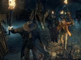 Fight monsters in Bloodborne