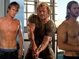 Chris Hemsworth before and after he was cast as Thor in Marvel’s superhero franchise