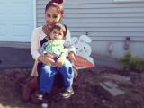 Snooki poses with her son this Easter