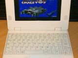 C64p with game loaded on