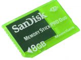 The 8 GB SanDisk Memory Stick PRO Duo