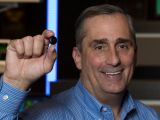 Brian Krzanich holds up the prototype at CES 2015