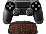 DualShock 4 controller + TypePad keyboard