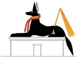 The Egyptian God Anubis is represented as a jackal.