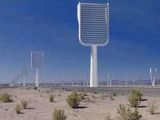 Another version of artificial tree, this time installed along a desert road
