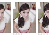 Different smooth skin levels demonstrated on the Casio’s Kawaii Selfie for Mirror Cam