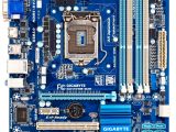 Gigabyte H77M-D3H Micro-ATX LGA 1155 motherboard for Intel Ivy bridge CPUs - Top view