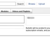 The YouTube Channel Bulletins message box