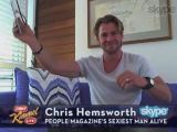 Chris Hemsworth shows his face, the one that got him on People cover