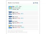 Google Weather, pop-up overlay and toolbar icon